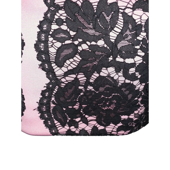 TOMMY HILFIGER Size 10 Sheath Dress Pink Black Floral Lace Sleeveless - Picture 4 of 7